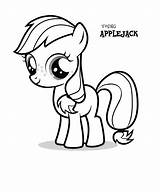 Applejack Coloring Pages Young Kids sketch template