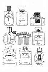 Chanel Perfume N5 sketch template