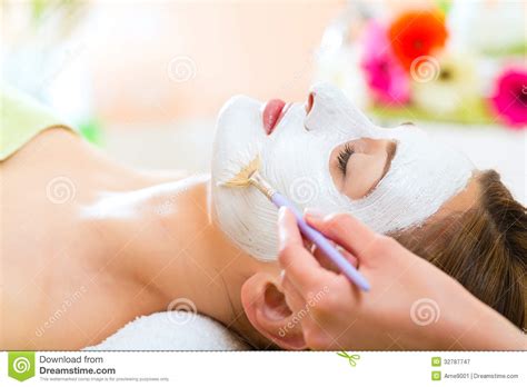 wellness woman  face mask  spa stock image image