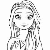 Frozen Coloring Elsa Pages Hair Colorare Da Disegni Close Arendelle Secret Drawing Long sketch template