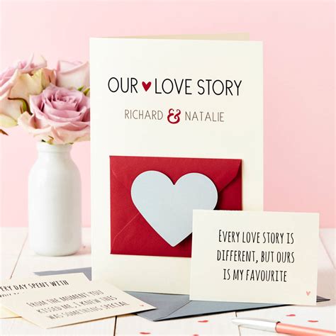 Our Love Story Secret Messages Card By Martha Brook