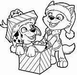 Paw Patrol Christmas Coloring Pages Color Getcolorings Getdrawings Gifts Colorings sketch template