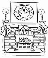 Fireplace Coloring Christmas Pages Printable Decoration Print Anycoloring Getcolorings sketch template