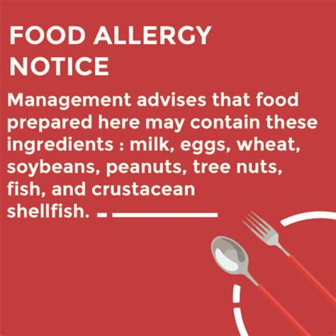 printable food allergy disclaimer template printable templates