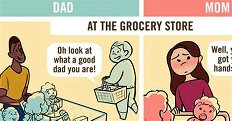 how moms and dads are treated differently in public attn