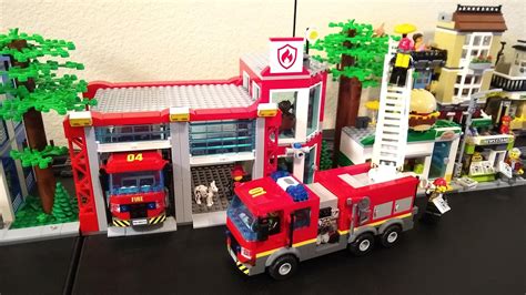 custom fire station  ladder truck based   current lego city