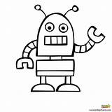 Robot Coloring Pages Robots Kids Simple Drawing Colouring Draw Print Outline Printable Lego Beep Clipart Kiddycharts Color Easy Para Clip sketch template