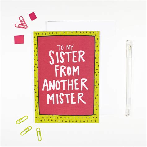 sister from another mister card by angela chick