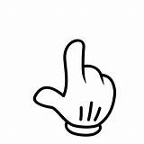 Finger Pointing Clipart Cartoon Library Point Transparent sketch template
