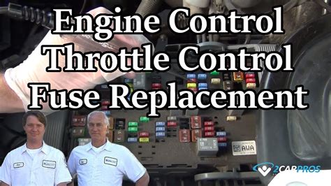 engine control throttle control fuse replacement youtube