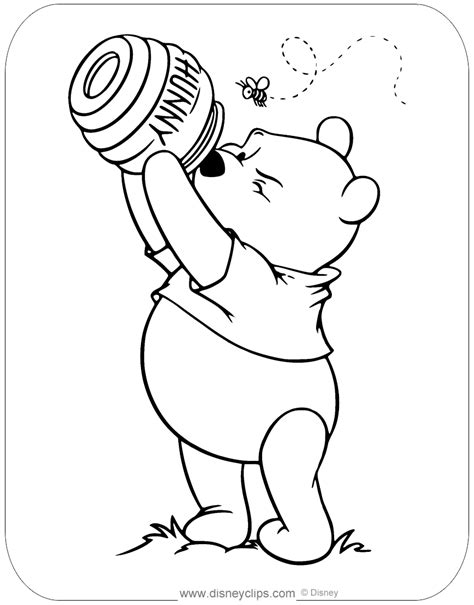 winnie  pooh honey coloring pages disneyclipscom