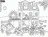 Playmobil Haus Coloriage Ausmalbilder Stadt Hauser Malen Dessiner Visiter Kinderzimmer Oncoloring Páginas sketch template