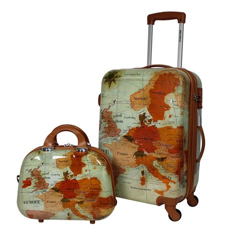 world traveler world traveler europe  piece carry  spinner luggage set  tsa lock
