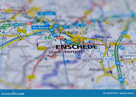 enschede  map stock image image  highway travel