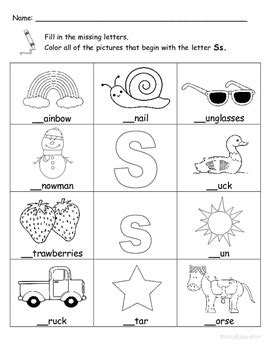 letter ss coloring page