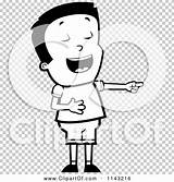 Laughing Pointing Boy Outlined Coloring Clipart Vector Cartoon Caucasian Thoman Cory sketch template