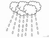 Coloring Raining Heavy Pages Raindrop Printable Kids sketch template
