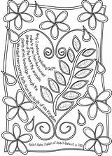 Coloring Wisdom Book Leaves Baha sketch template