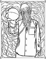 Coloring Doctor Who Pages Ood Tv Adults Color Lines Printable Walking Dead Outside Don Shows Angels Series Weeping Wobbly Printables sketch template