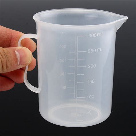 ml plastic measuring cup clear double graduated cylindrical