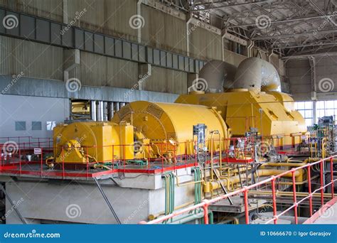 steam turbine  generator side stock photo image