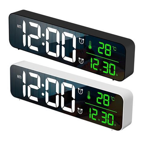 actoyo led digital alarm clocks  bedrooms bedside  snooze digital clock date