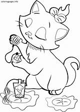 Coloring Pages Cat Marie Disney Coloringpages Info sketch template