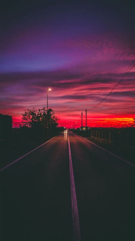 road   sunset