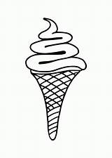Coloring Ice Cream Cone Pages Library Clipart Stick Colouring sketch template