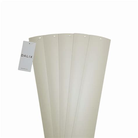 dalix pvc veritcal blind replacement slats curved smooth ivory  length   ebay
