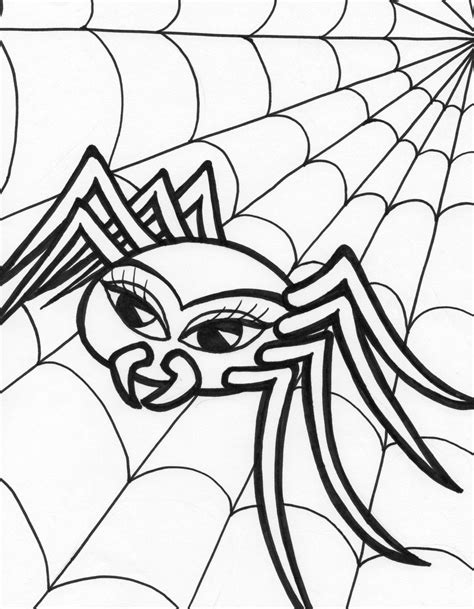 halloween spider coloring pages clip art library