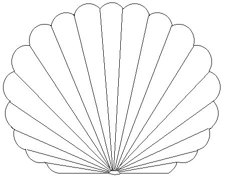 pin  jo hatten  crafts   seashells template coloring pages