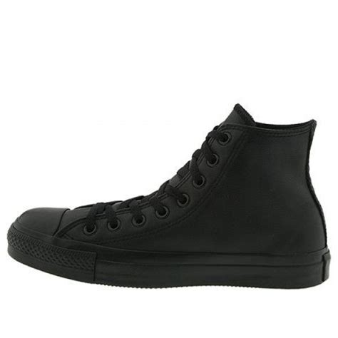 Converse Chuck Taylor All Star Leather Hi Black Monochrome Men S Shoes