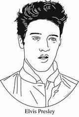 Elvis Presley Coloring Poster Clip Mini Subject sketch template