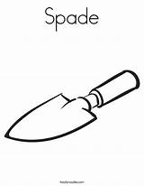 Spade Coloring Pages Garden Bucket Trowel Cliparts Template Clip Outline Print Templates Twistynoodle Built California Usa Noodle Reserved Rights sketch template