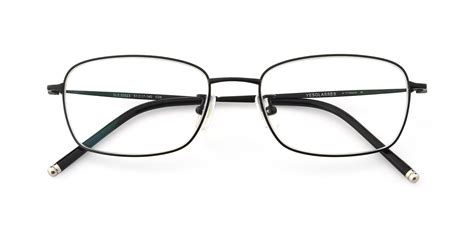 Matt Black Thin Titanium Rectangle Eyeglasses Sle50023