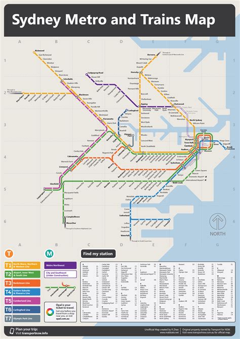 sydney trains  metro map   unofficial makkiato