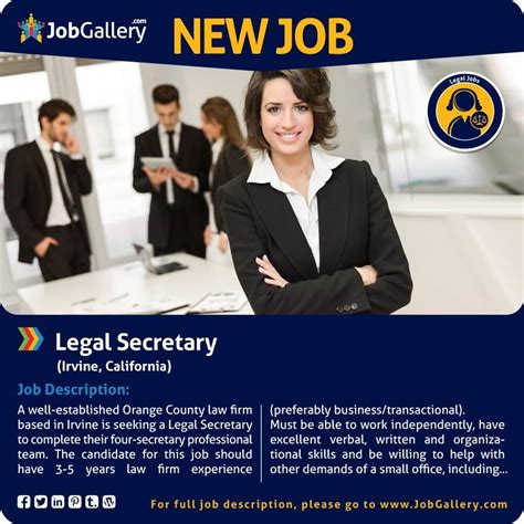 Legal Secretary Irvine New Job Job Opening