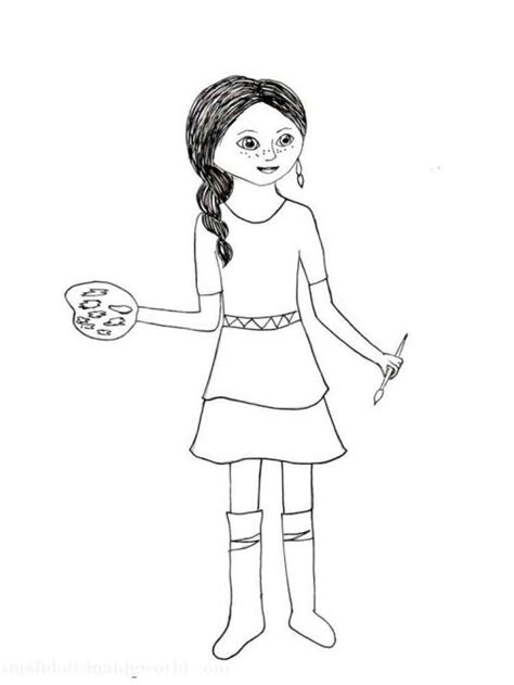 american girl dolls coloring pages  printable sheets