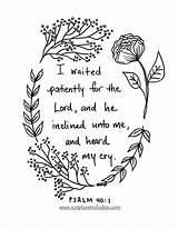 Coloring Pages Psalm Verse Children Scripture sketch template