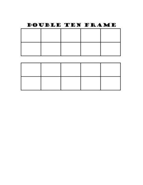 printable ten frame templates  templatelab