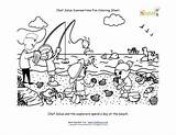 Coloring Beach Summer Fun Pages Summertime Sheet Chef Solus Children Printables Axl Rose Kids Printable sketch template