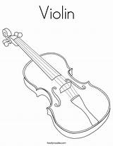 Coloring Violin Cello Print Pages Color Printable Tracing Outline Built California Usa Twistynoodle Noodle sketch template