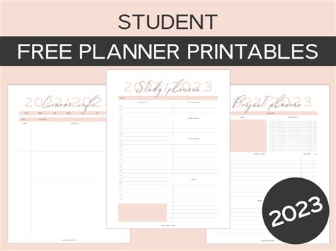 school planner blank printable template   word