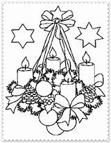 Craciun Colorat Planse Simboluri Iarna Lumanari Copii Ornamente Bradul sketch template