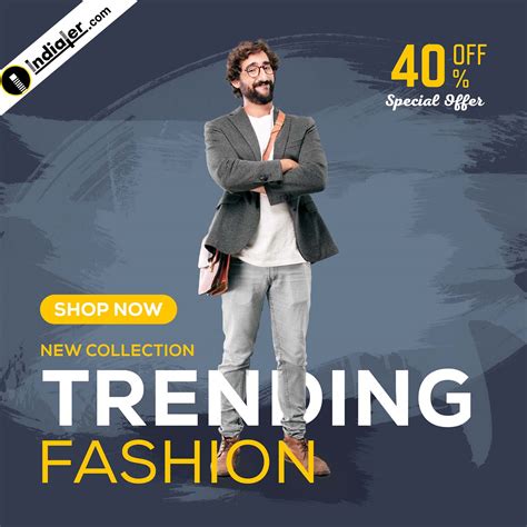 trending fashion marketing ads banner  psd template indiater