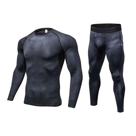 men pro compression long johns fitness winter quick dry gymming male