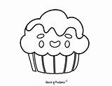 Coloring Muffin sketch template