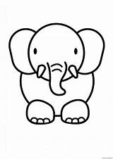 Elephant Face Coloring Pages Getcolorings Color Lovely Printable sketch template