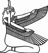 Egyptian Goddess Coloring Egypt Ancient Maat Pages Bird Woman Drawings Wecoloringpage Ma Tattoo Truth Kids sketch template